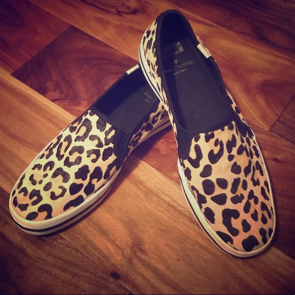 Keds by Kate Spade leopard print slip ons size 7.5